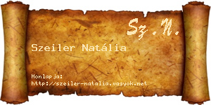 Szeiler Natália névjegykártya